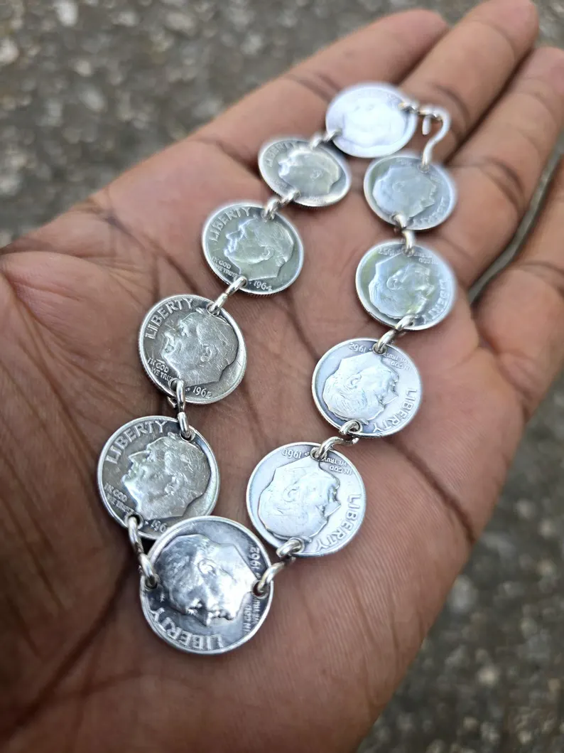 Mercury Dime Bracelet or Anklet